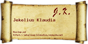 Jekelius Klaudia névjegykártya